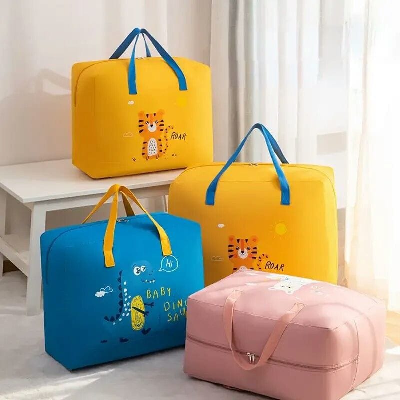 storage bags cartoon pattern double zipper 100 gsm ( random color ) storage bags cartoon pattern double zipper 100 gsm ( random color )
