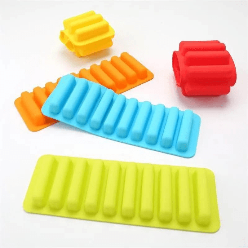 1 pc 10 grids silicone ice cube tray for water bottle ice cream pudding maker mold (random color) 1 pc 10 grids silicone ice cube tray for water bottle ice cream pudding maker mold (random color)