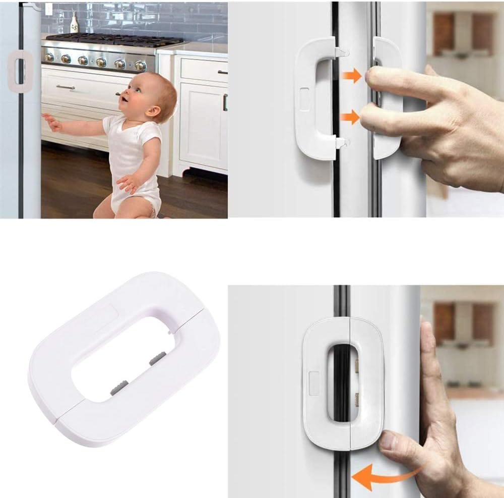 child safety refrigerator door lock ? no drill latch to prevent kids & pets access child safety refrigerator door lock ? no drill latch to prevent kids & pets access