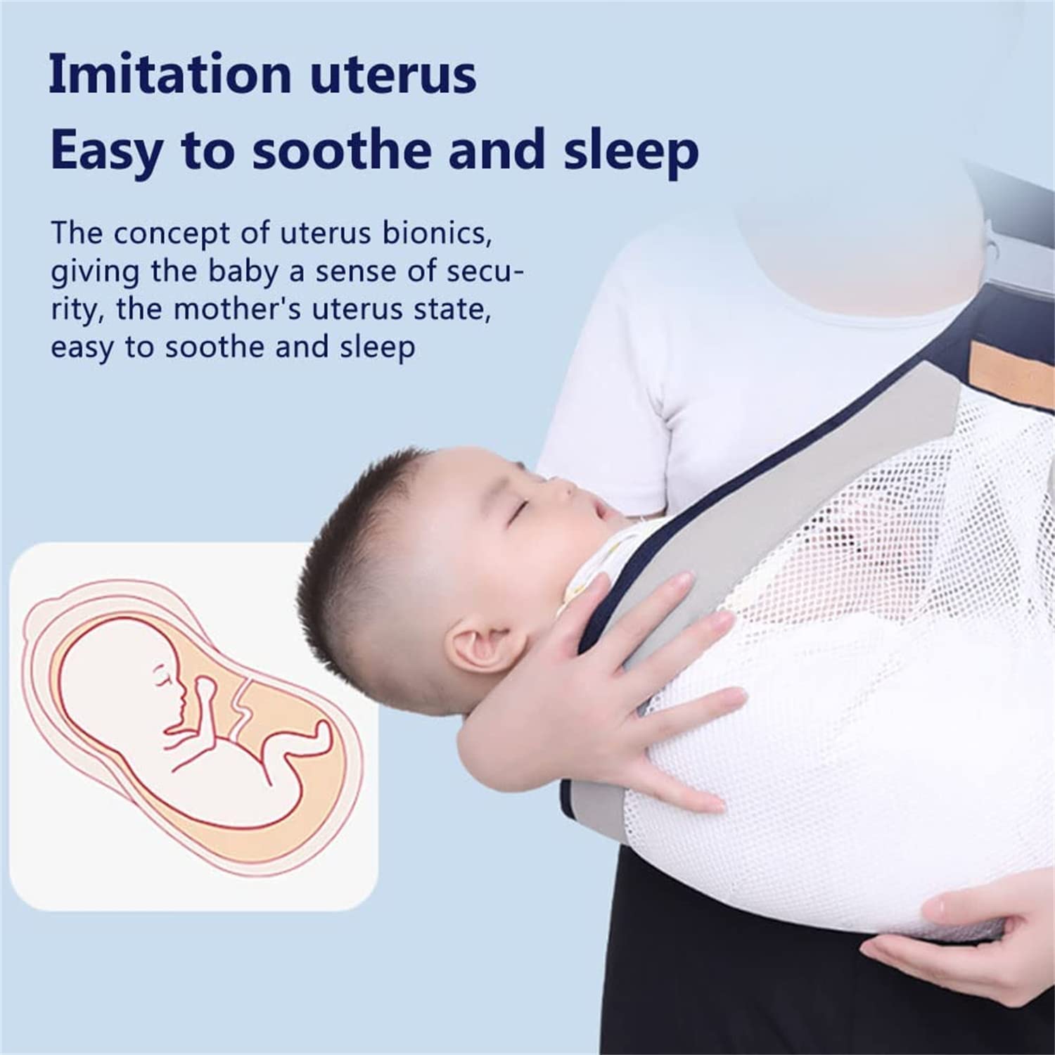 1pc baby carrier, ergonomic baby strap one shoulder labor saving polyester baby half wrapped sling (random color) 1pc baby carrier, ergonomic baby strap one shoulder labor saving polyester baby half wrapped sling (random color)