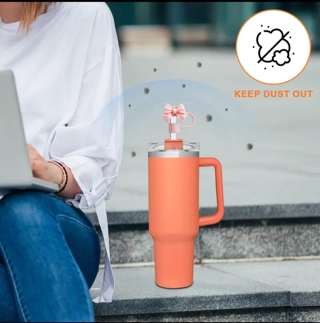 1pc cute bow straw cap cover for 10mm straws ? fits stanley tumbler cups, dustproof & leak resistant (random color) 1pc cute bow straw cap cover for 10mm straws ? fits stanley tumbler cups, dustproof & leak resistant (random color)