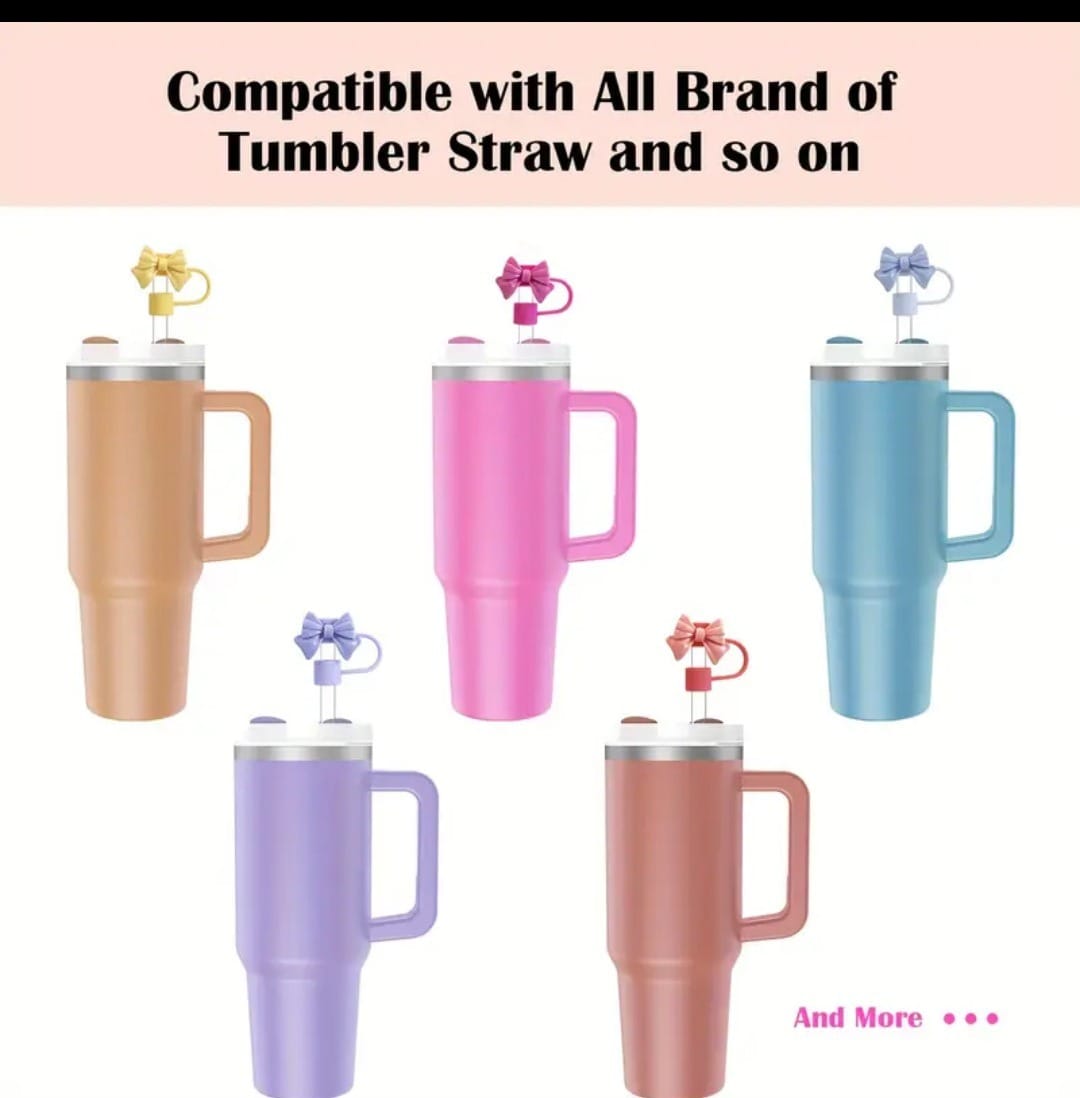 1pc cute bow straw cap cover for 10mm straws ? fits stanley tumbler cups, dustproof & leak resistant (random color) 1pc cute bow straw cap cover for 10mm straws ? fits stanley tumbler cups, dustproof & leak resistant (random color)