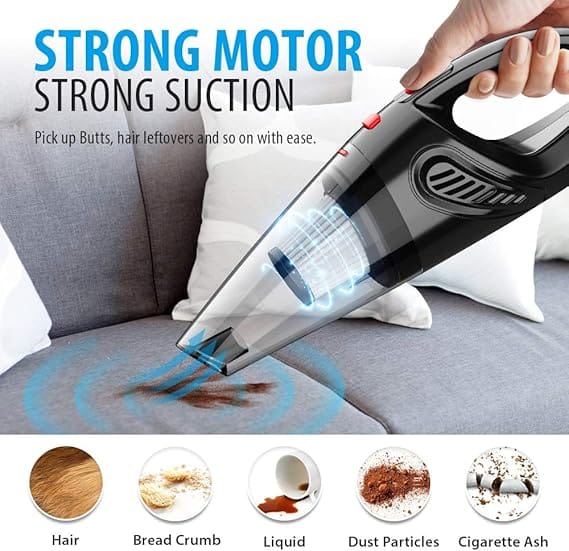 handheld vacuum, hand vacuum cordless with high power, mini vacuum cleaner handheld rechargeable for home and car cleaning handheld vacuum, hand vacuum cordless with high power, mini vacuum cleaner handheld rechargeable for home and car cleaning