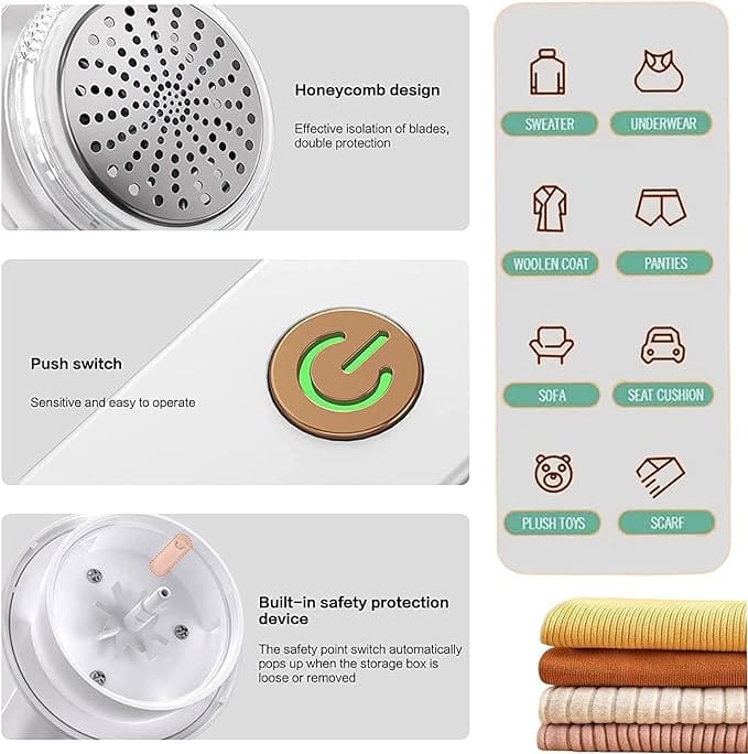 electric lint remover for clothing sweater anti pilling razor coat hair ball trimmer rechargeable plush clothing razor remover (random color) electric lint remover for clothing sweater anti pilling razor coat hair ball trimmer rechargeable plush clothing razor remover (random color)