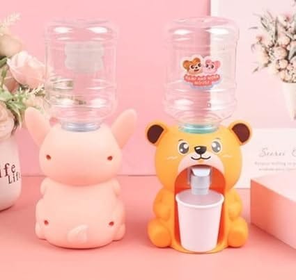cute bear water dispenser toy for children mini drinking fountain pumps water juice milk drinking fountain simulation cartoon kitchen toy (bear) (random color) cute bear water dispenser toy for children mini drinking fountain pumps water juice milk drinking fountain simulation cartoon kitchen toy (bear) (random color)