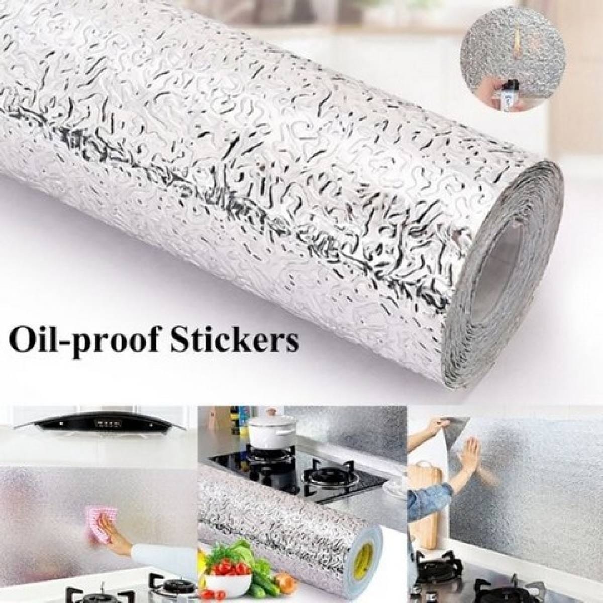 silver foil kitchen waterproof & oil proof sticker | aluminum foil self adhesive sheet for stove, cabinets & walls ? heat resistant wallpaper (60?200cm) silver foil kitchen waterproof & oil proof sticker | aluminum foil self adhesive sheet for stove, cabinets & walls ? heat resistant wallpaper (60?200cm)