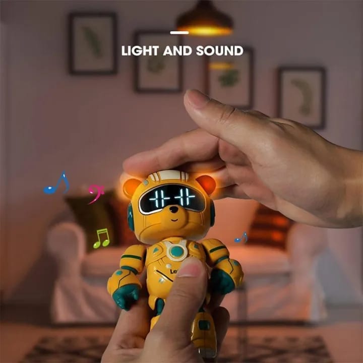lendo robot toys multifunction desktop clock cute litter bear shape smart robot with chair(random color) lendo robot toys multifunction desktop clock cute litter bear shape smart robot with chair(random color)