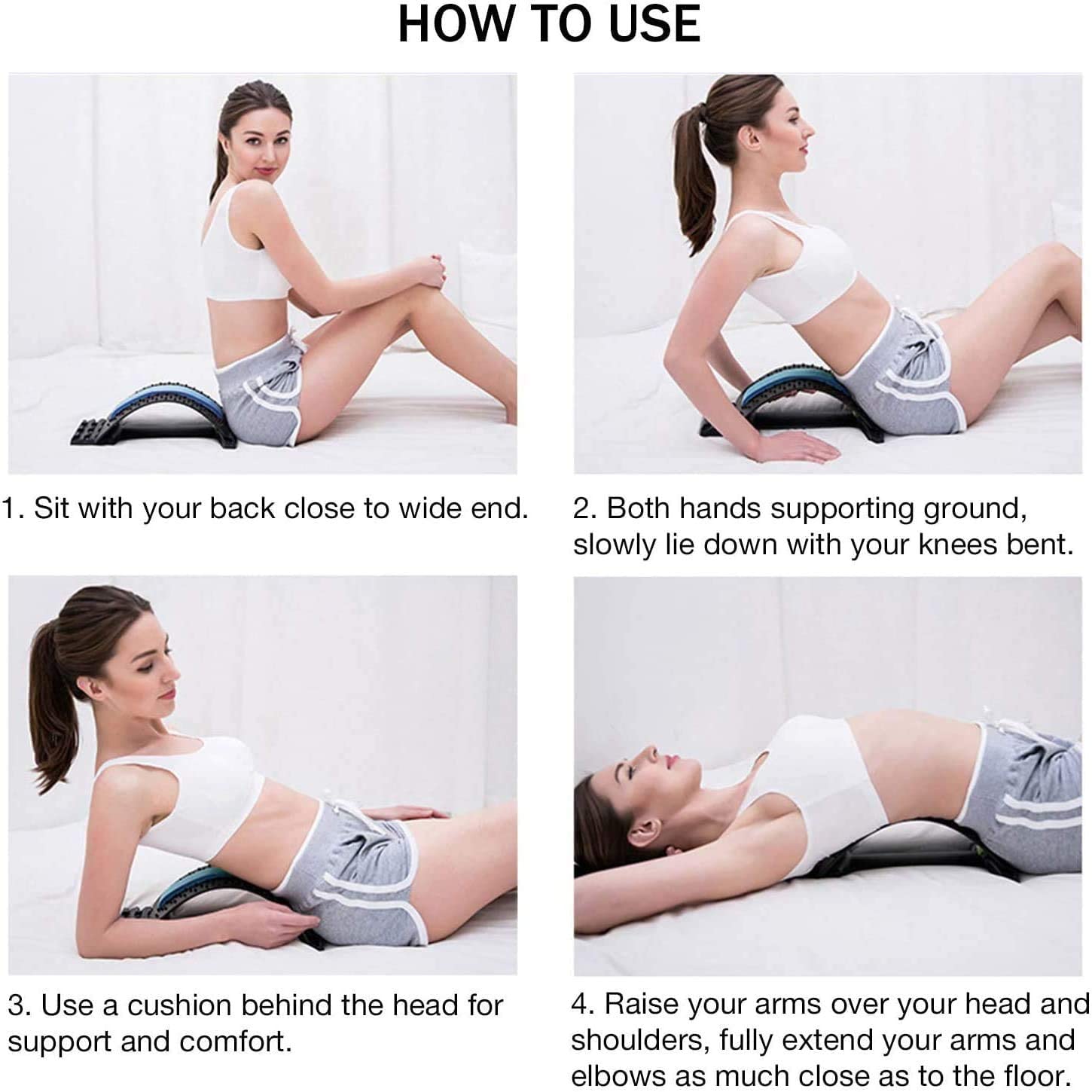 (48 pcs ctn) back stretcher lumbar back pain relief device multi level back massager (48 pcs ctn) back stretcher lumbar back pain relief device multi level back massager