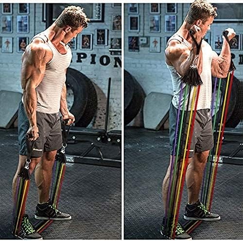 high quality portable resistance bands with handles, resistance tubes & workout bands exercise band elastic pull rope 11 pcs set high quality portable resistance bands with handles, resistance tubes & workout bands exercise band elastic pull rope 11 pcs set