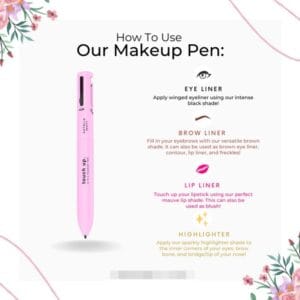4 in 1 makeup pen (eye liner, brow liner, lip liner, & highlighter)touch up