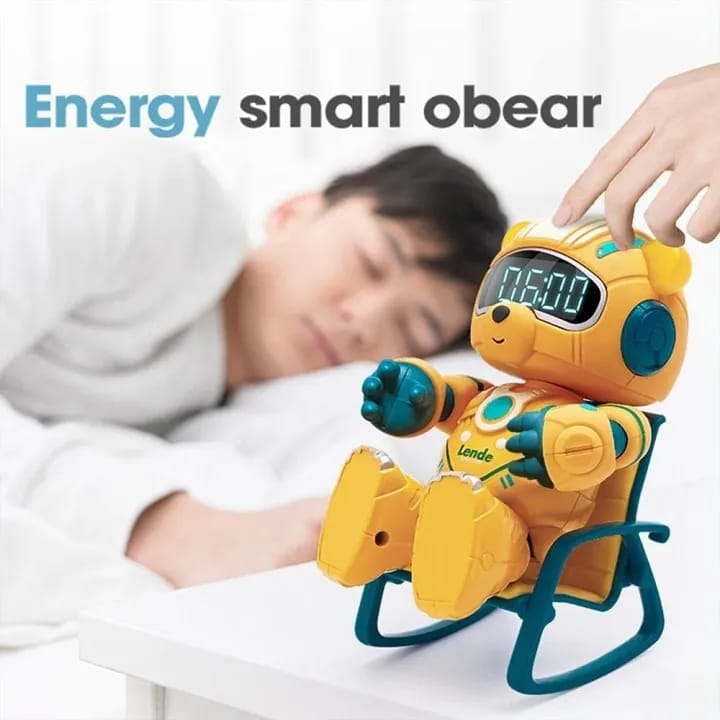 lendo robot toys multifunction desktop clock cute litter bear shape smart robot with chair(random color) lendo robot toys multifunction desktop clock cute litter bear shape smart robot with chair(random color)