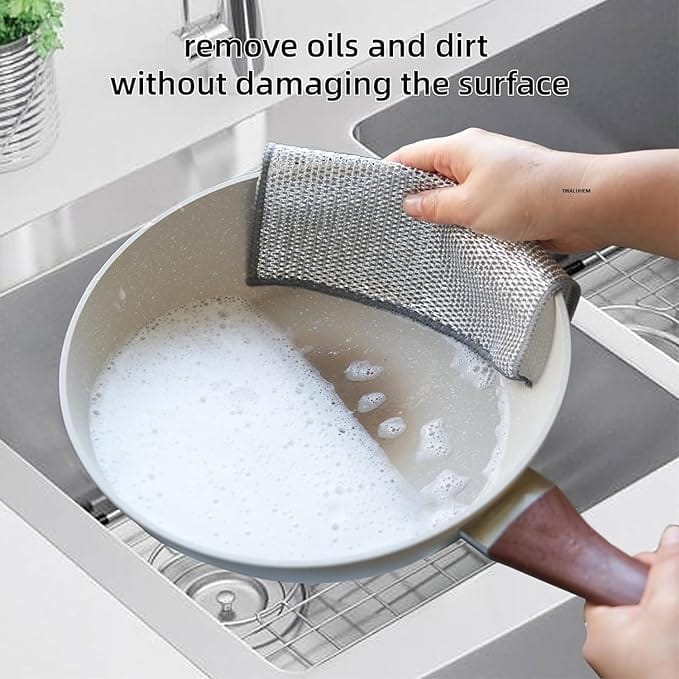 (pack off 10) dish washing cleaning cloth | wire dish washing rugs for kitchen dishes (pack off 10) dish washing cleaning cloth | wire dish washing rugs for kitchen dishes