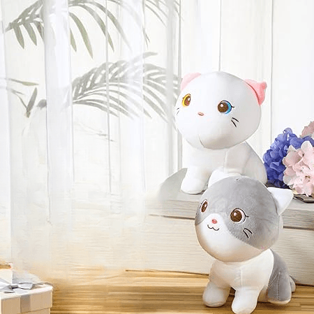 cute soft cat sitting stuff toy / plush toy | cat stuffed animals 25 cm (random color) cute soft cat sitting stuff toy / plush toy | cat stuffed animals 25 cm (random color)