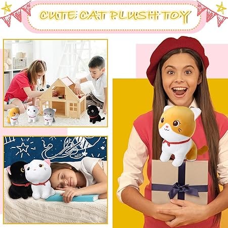 cute soft cat sitting stuff toy / plush toy | cat stuffed animals 25 cm (random color) cute soft cat sitting stuff toy / plush toy | cat stuffed animals 25 cm (random color)