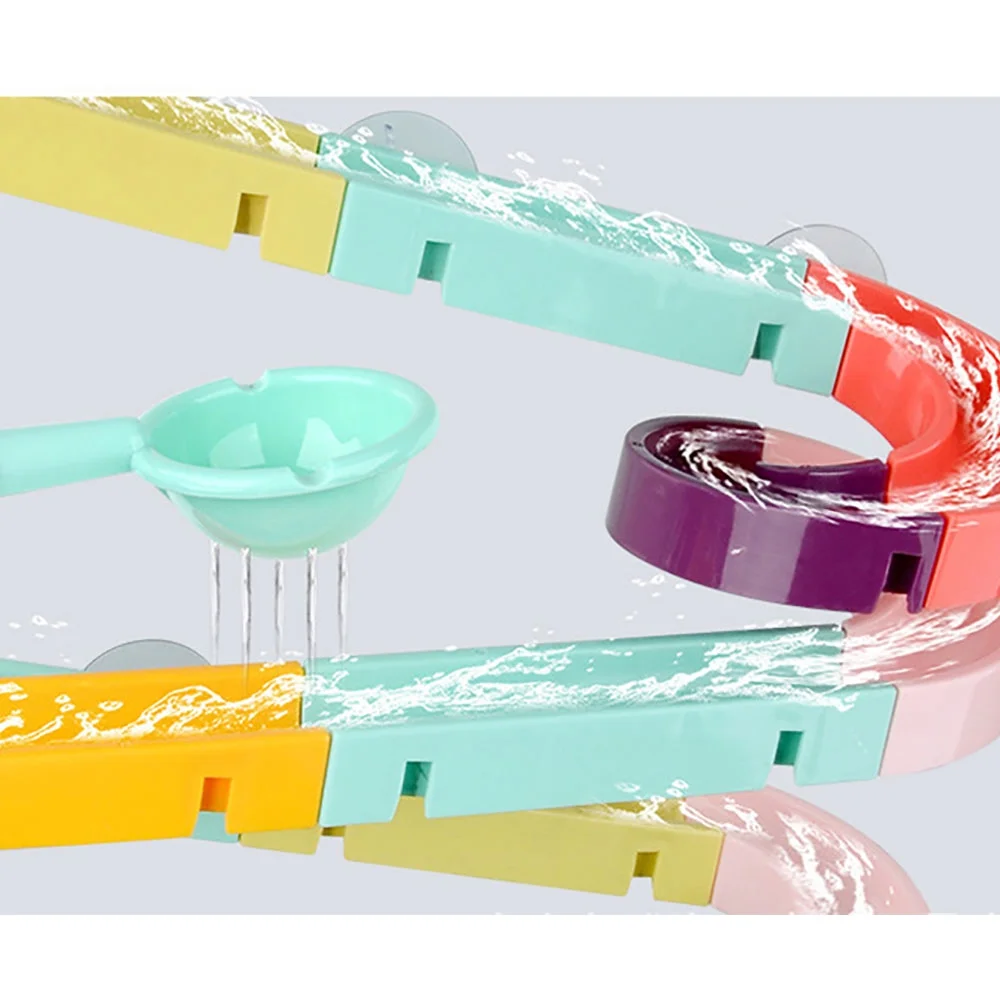 bath time ball track water play 24 pieces | kids bath toys wall suction cup marble race run track bathroom bathtub baby play water games toy kit for boys girls bath time ball track water play 24 pieces | kids bath toys wall suction cup marble race run track bathroom bathtub baby play water games toy kit for boys girls