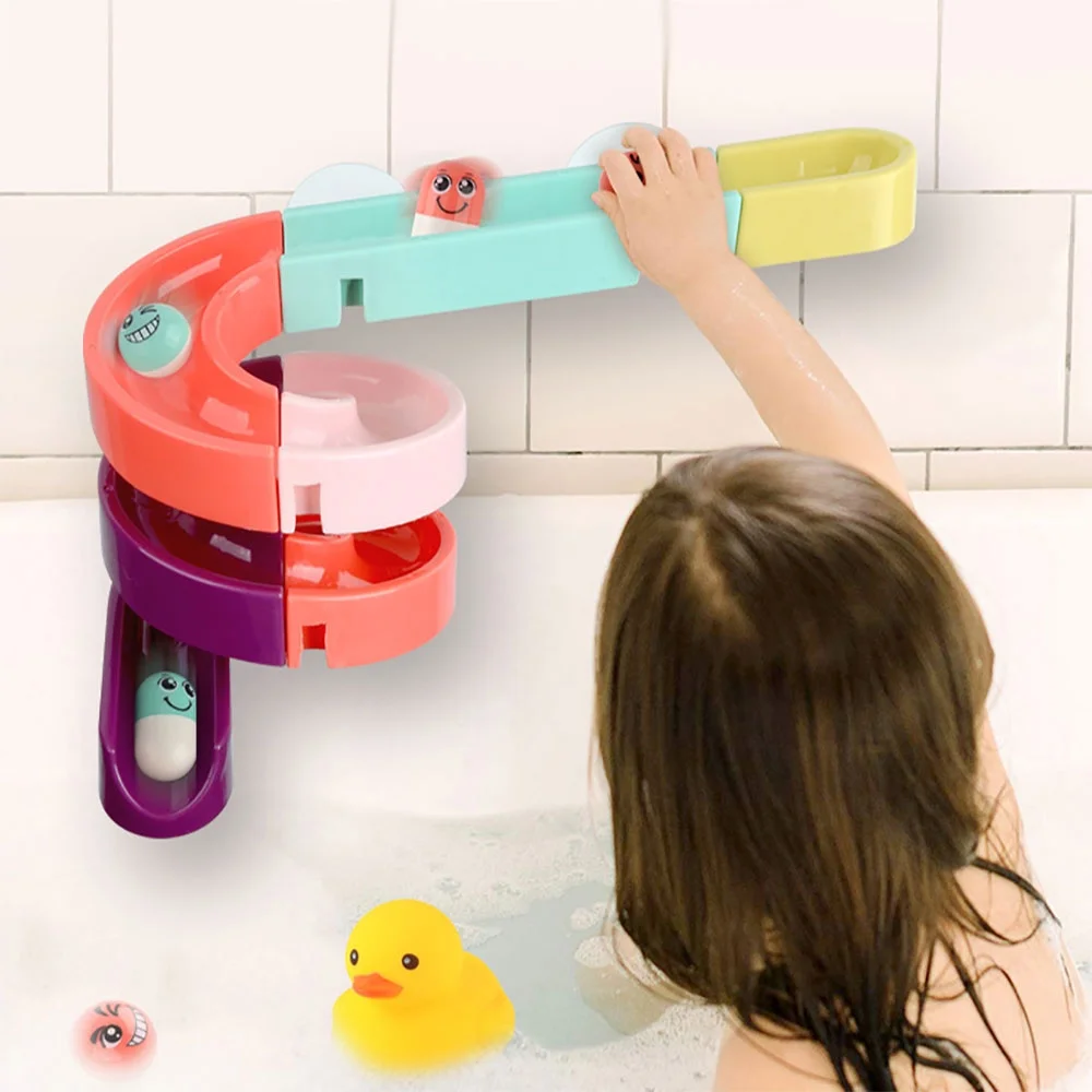 bath time ball track water play 24 pieces | kids bath toys wall suction cup marble race run track bathroom bathtub baby play water games toy kit for boys girls bath time ball track water play 24 pieces | kids bath toys wall suction cup marble race run track bathroom bathtub baby play water games toy kit for boys girls