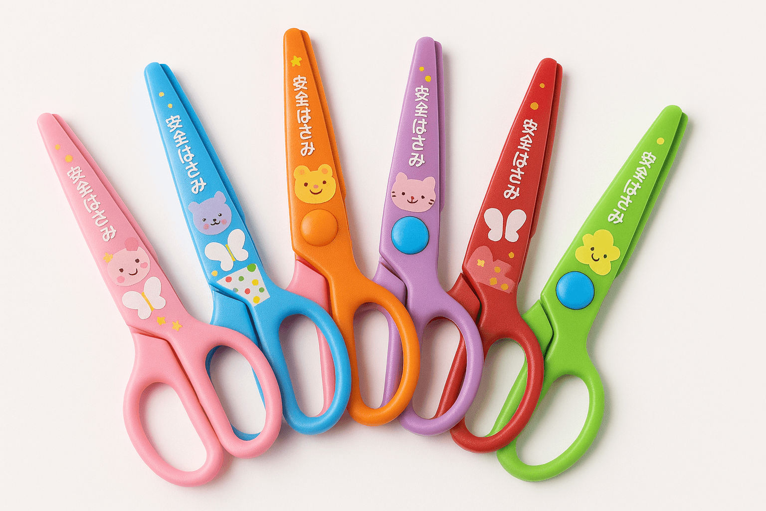 set of 6 multistyle children safety scissors ? all plastic toddler craft scissors with round tips for school & diy set of 6 multistyle children safety scissors ? all plastic toddler craft scissors with round tips for school & diy