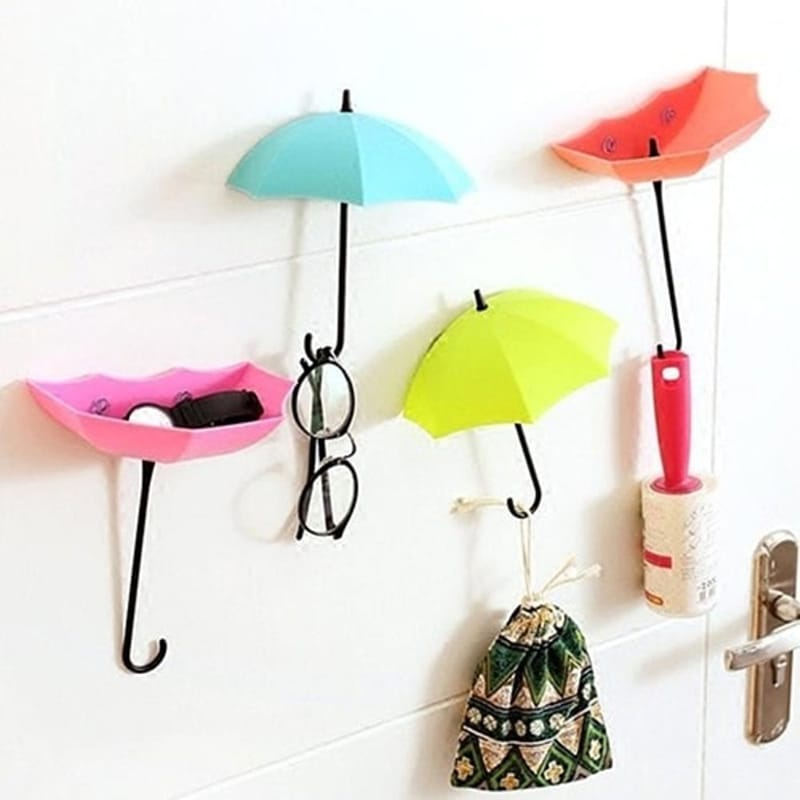 (nw000239) pack of 3 umbrella hooks | key jewelry glasses etc holder (random color) (nw000239) pack of 3 umbrella hooks | key jewelry glasses etc holder (random color)