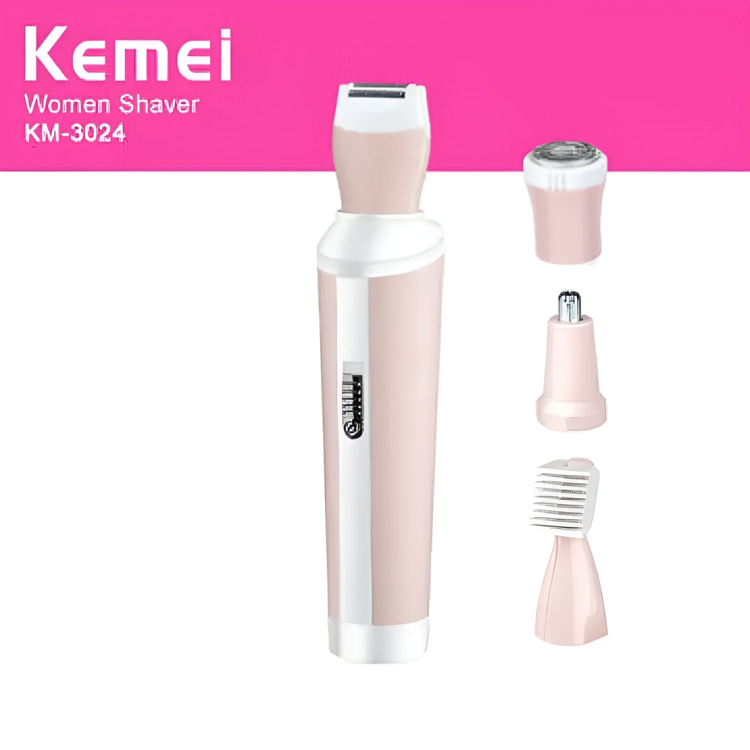 kemei 4 in 1 rechargeable hair remover shaver ladies epilator km 3024 (random color) kemei 4 in 1 rechargeable hair remover shaver ladies epilator km 3024 (random color)
