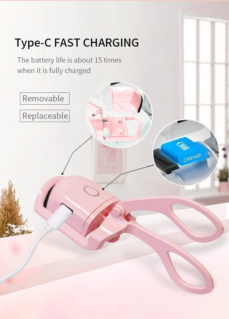 automatic eyelash curler | electric eyelash curler, eye beauty makeup tools, long lasting curling (random color) automatic eyelash curler | electric eyelash curler, eye beauty makeup tools, long lasting curling (random color)