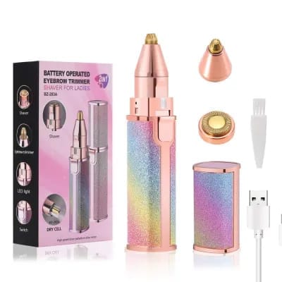 2 in 1 hair remover chargeable , multi attractive color with usb charging cable and cleaning brush 2 in 1 hair remover chargeable , multi attractive color with usb charging cable and cleaning brush