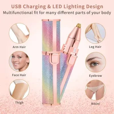 2 in 1 hair remover chargeable , multi attractive color with usb charging cable and cleaning brush 2 in 1 hair remover chargeable , multi attractive color with usb charging cable and cleaning brush