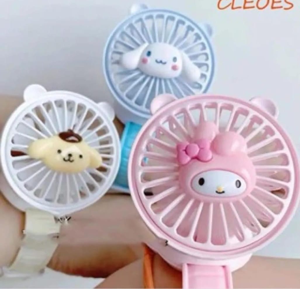 rechargeable portable cartoon style children watch fan with rgb light | portable fan office handheld new creative gift (random color) rechargeable portable cartoon style children watch fan with rgb light | portable fan office handheld new creative gift (random color)
