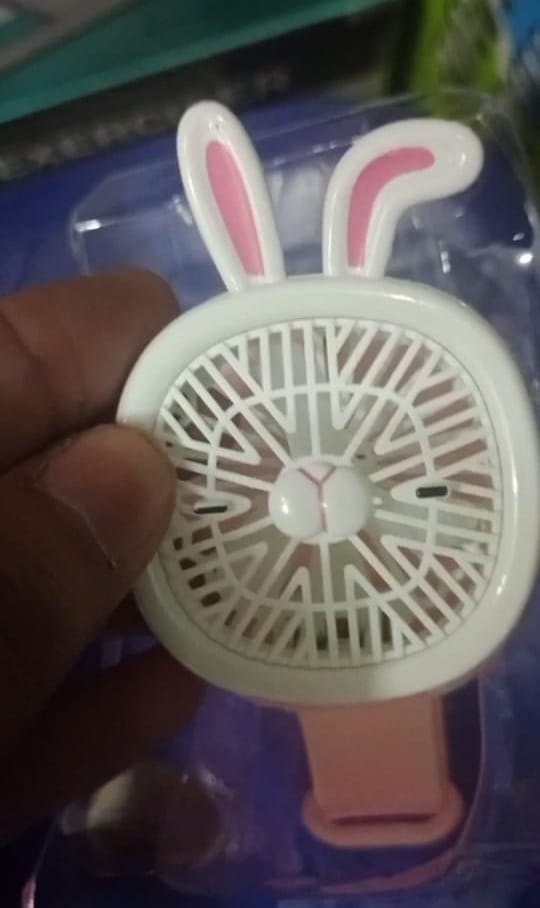 rechargeable portable cartoon style children watch fan with rgb light | portable fan office handheld new creative gift (random color) rechargeable portable cartoon style children watch fan with rgb light | portable fan office handheld new creative gift (random color)