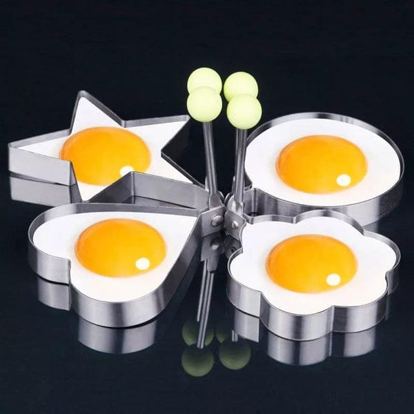 pack of 4 egg shaper kitchen tools star, heart, round, flower shaped stainless steel (random color ) pack of 4 egg shaper kitchen tools star, heart, round, flower shaped stainless steel (random color )