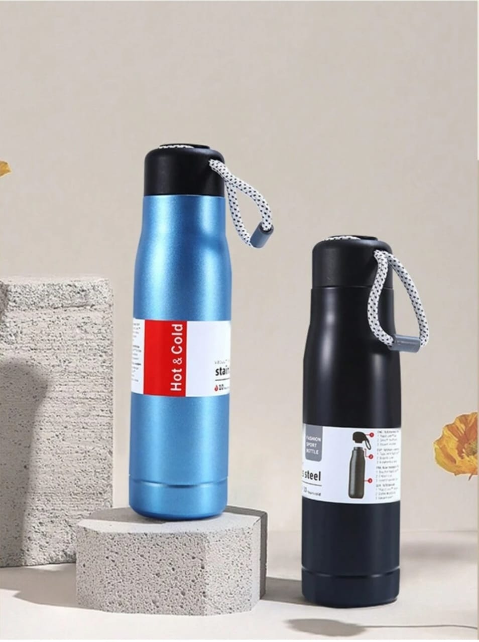 stainless steel insulated vacuum water bottle 550ml, cola shape, leak proof, with strong rope cap | hot & cold portable thermos water bottle thermo mug stainless steel vacuum flask mug insulation cup (random color) stainless steel insulated vacuum water bottle 550ml, cola shape, leak proof, with strong rope cap | hot & cold portable thermos water bottle thermo mug stainless steel vacuum flask mug insulation cup (random color)
