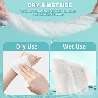 disposable face towel ? 70 pcs ultra soft, thickened cotton tissues | lint free, multi purpose facial dry wipes for skincare, makeup removal & cleansing disposable face towel ? 70 pcs ultra soft, thickened cotton tissues | lint free, multi purpose facial dry wipes for skincare, makeup removal & cleansing
