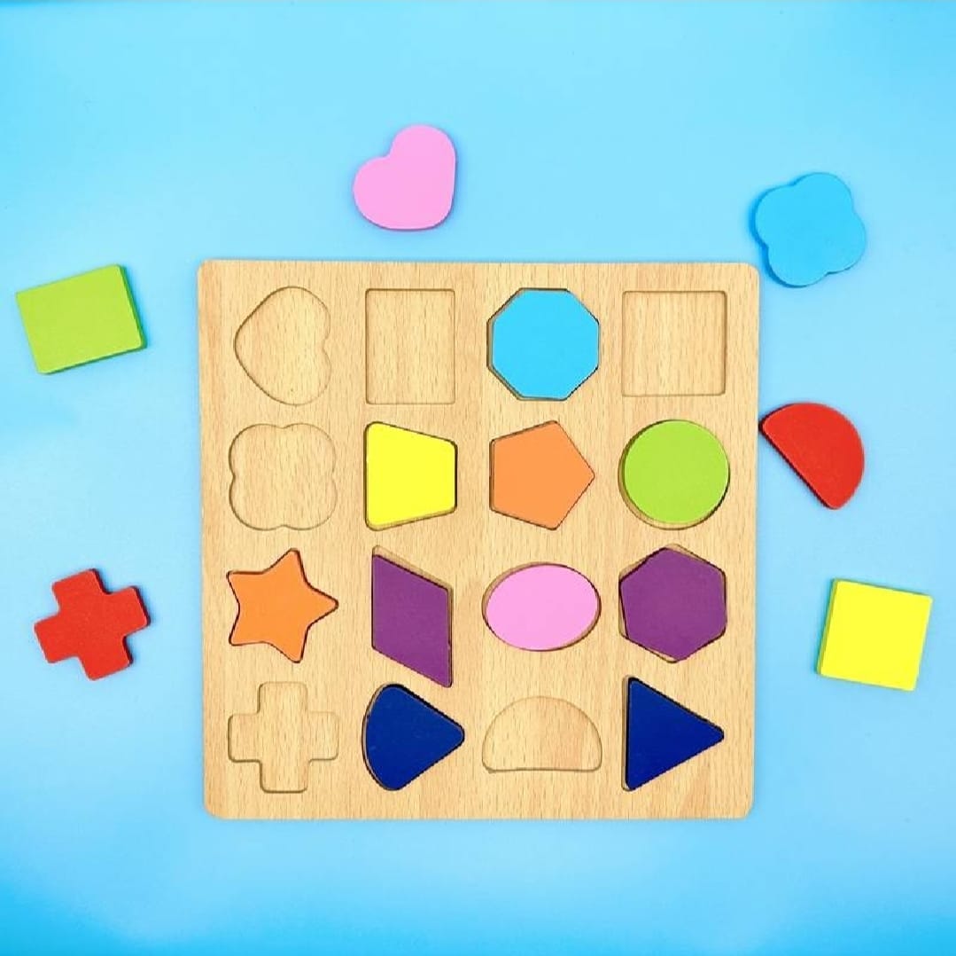 colorful geometric shapes wooden cognitive board puzzle ? educational learning toy for kids (1?3 years, safe & durable) colorful geometric shapes wooden cognitive board puzzle ? educational learning toy for kids (1?3 years, safe & durable)