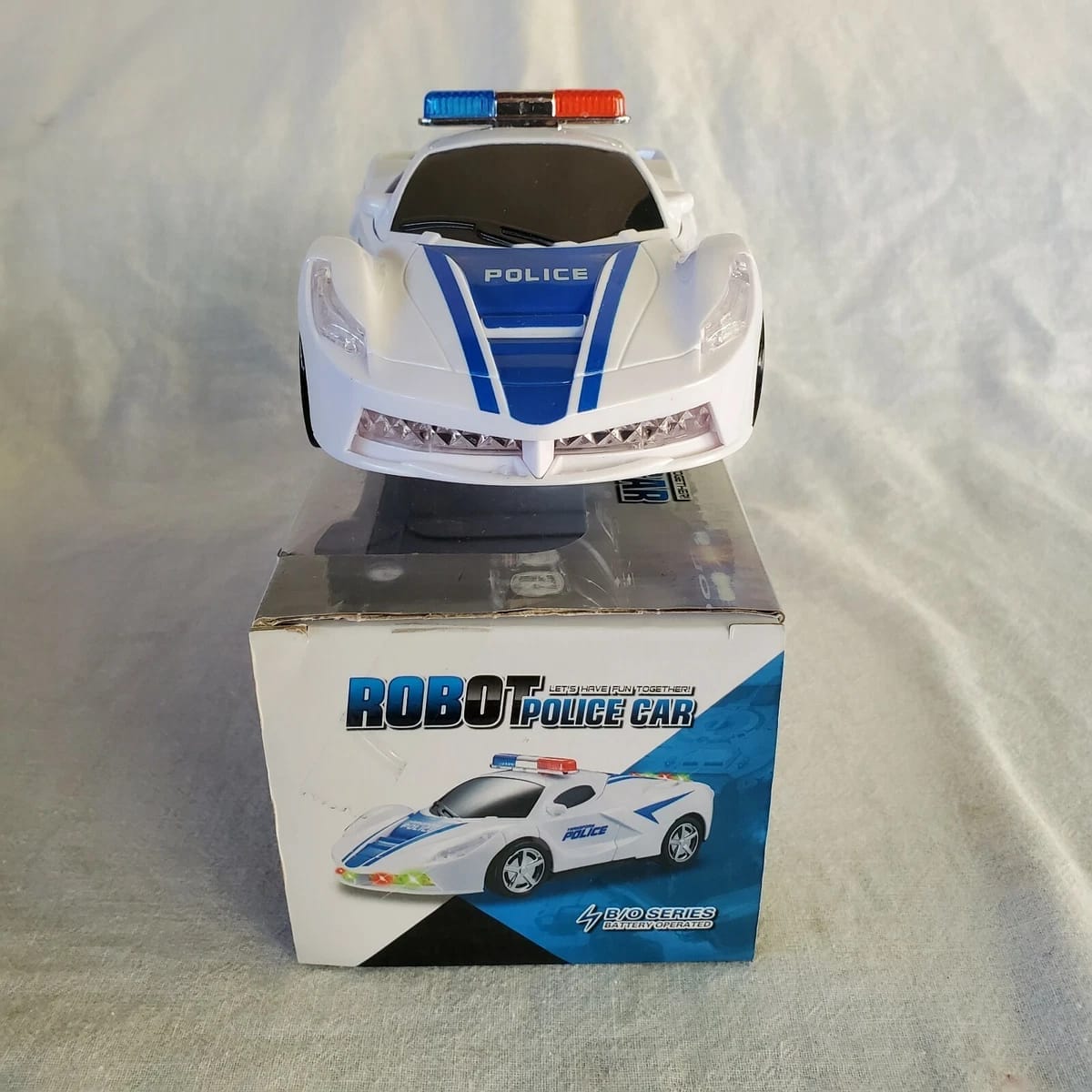 robot police car toy ? transformer with lights, music, automatic rotation & bump and go movement, brain development & fun play for kids robot police car toy ? transformer with lights, music, automatic rotation & bump and go movement, brain development & fun play for kids