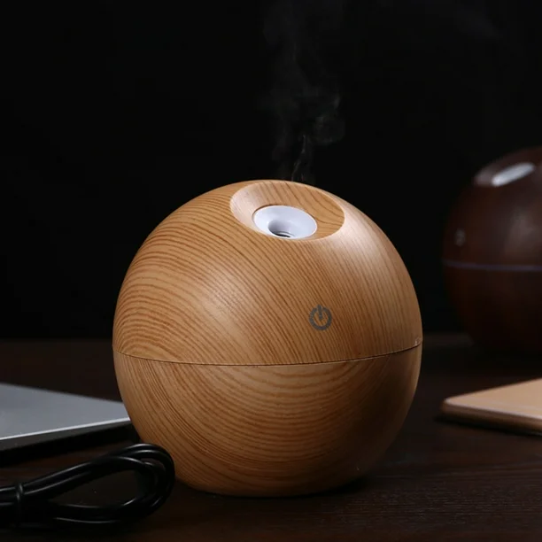 essential oil diffuser aroma air wood humidifier with colorful change mist maker for home (random color) essential oil diffuser aroma air wood humidifier with colorful change mist maker for home (random color)