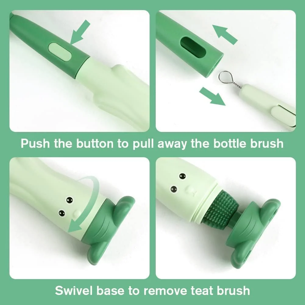 3 in 1 silicone baby bottle cleaning brush set ? pacifier, straw, and bottle scrubber 3 in 1 silicone baby bottle cleaning brush set ? pacifier, straw, and bottle scrubber