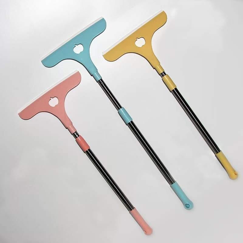 stainless steel glass wiper with retractable handle ? window & glass cleaning scraper (random color) stainless steel glass wiper with retractable handle ? window & glass cleaning scraper (random color)