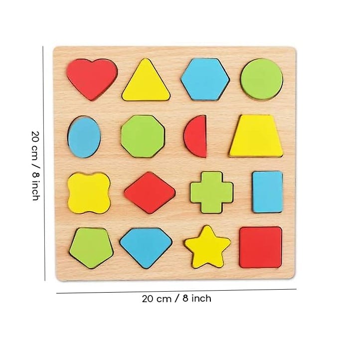 colorful geometric shapes wooden cognitive board puzzle ? educational learning toy for kids (1?3 years, safe & durable) colorful geometric shapes wooden cognitive board puzzle ? educational learning toy for kids (1?3 years, safe & durable)