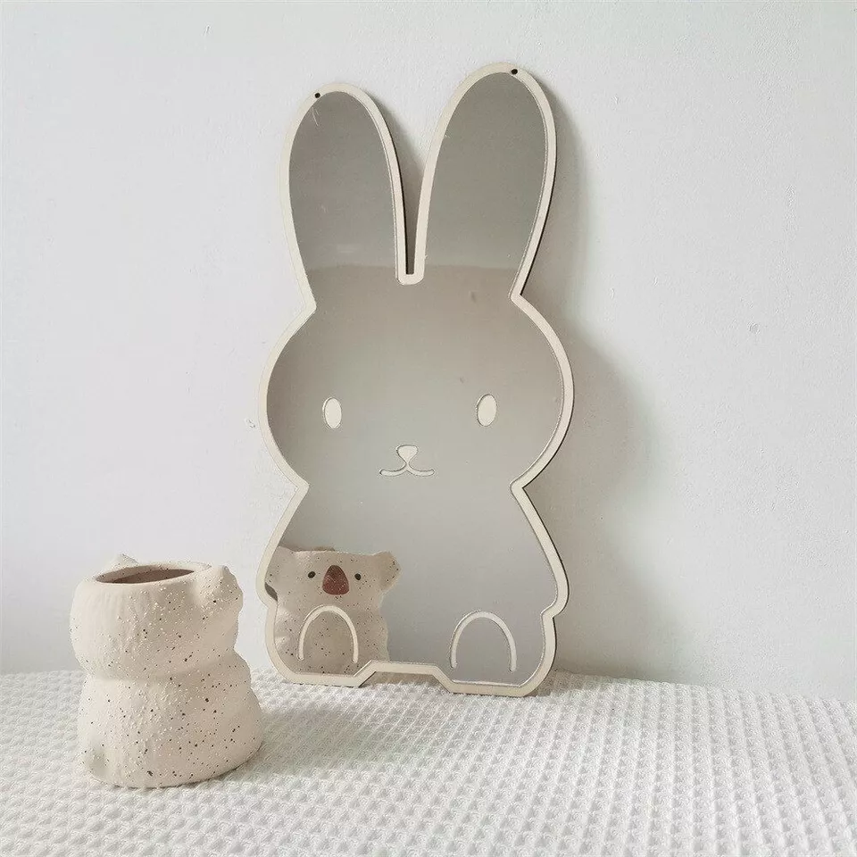 rabbit shaped acrylic mirror kids room decoration rabbit shaped acrylic mirror kids room decoration
